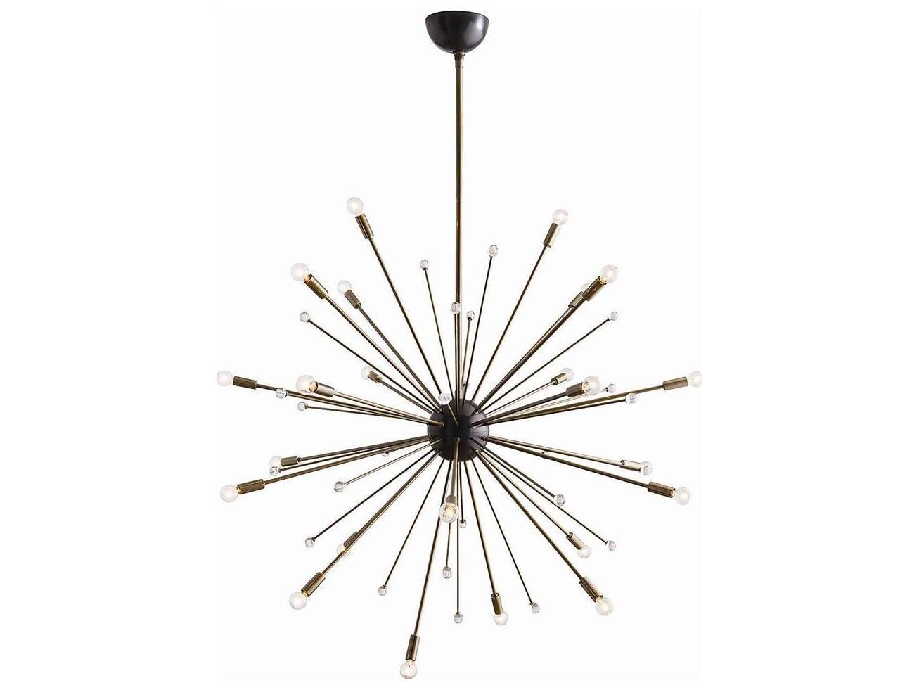 Arteriors Home 24-Light Vintage Brass Sputnik Pendant