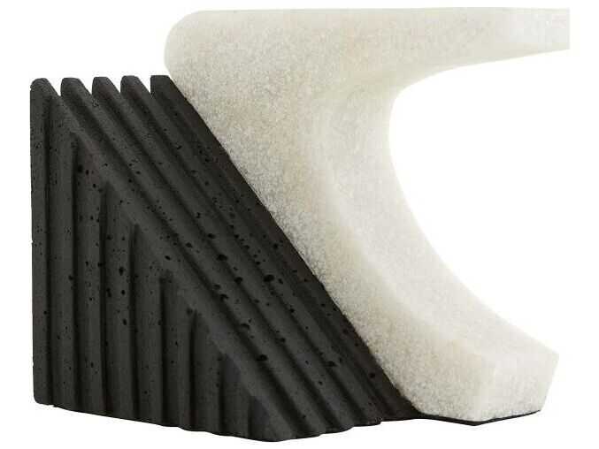 Arteriors Home Jordono Omari Ivory Charcoal Bookend Set of 2