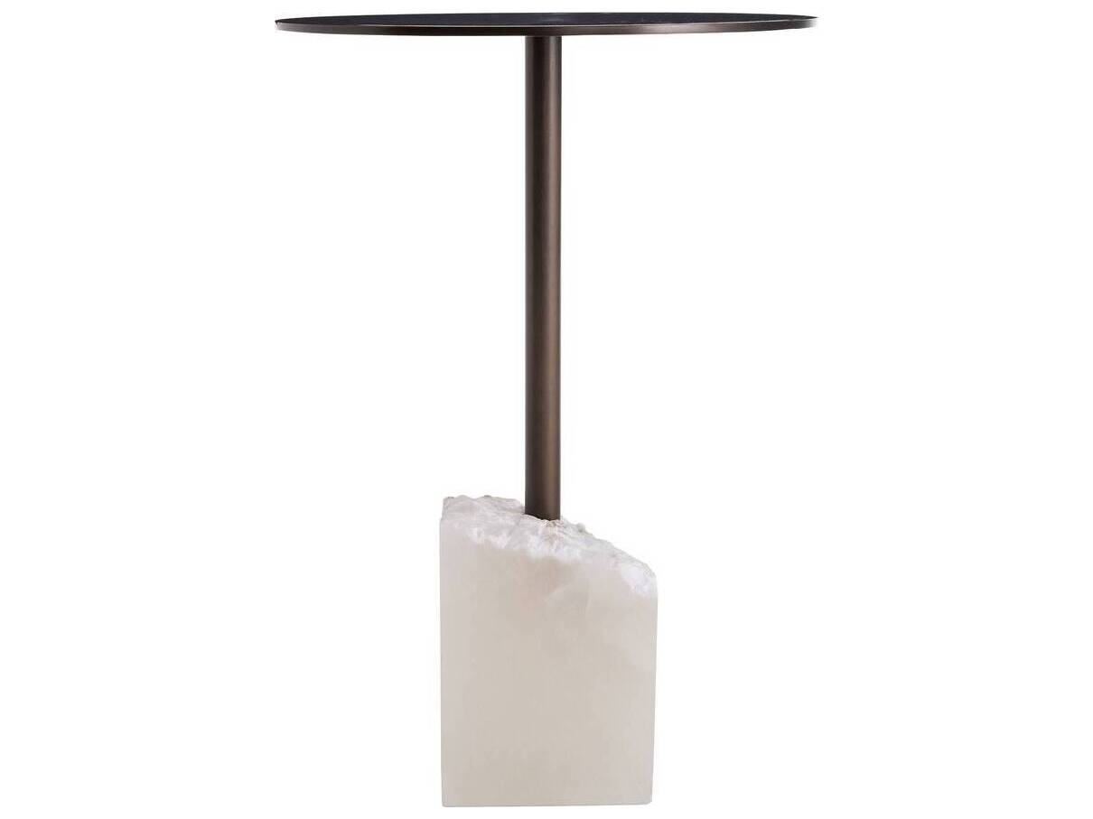 Arteriors Home Jane Round Steel White End Table