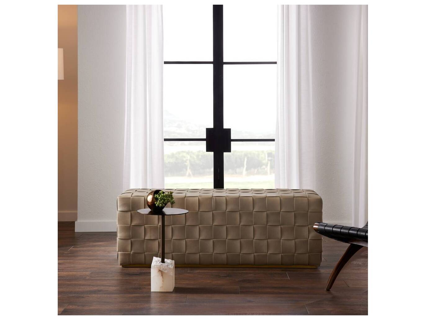 Arteriors Home Jane Round Steel White End Table