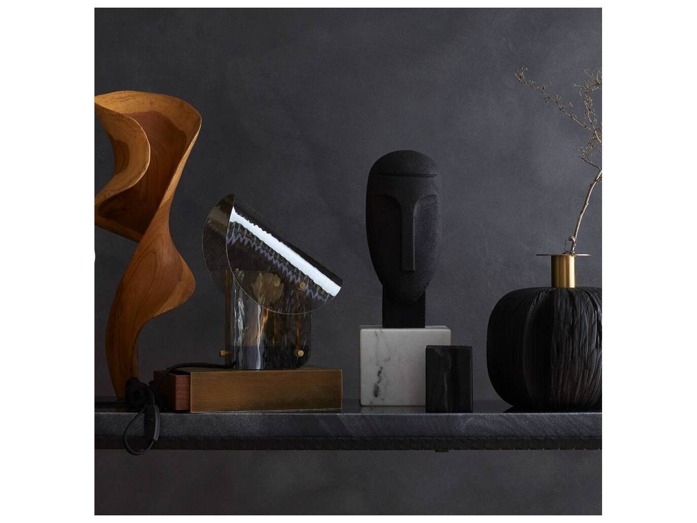 Arteriors Home Isa Charcoal Sculpture