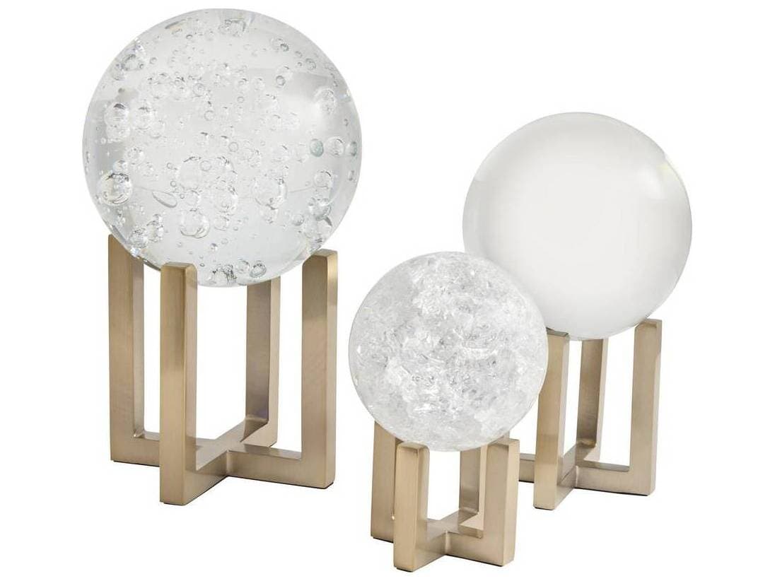 Arteriors Home Macarthur Clear Sculpture Set of 3