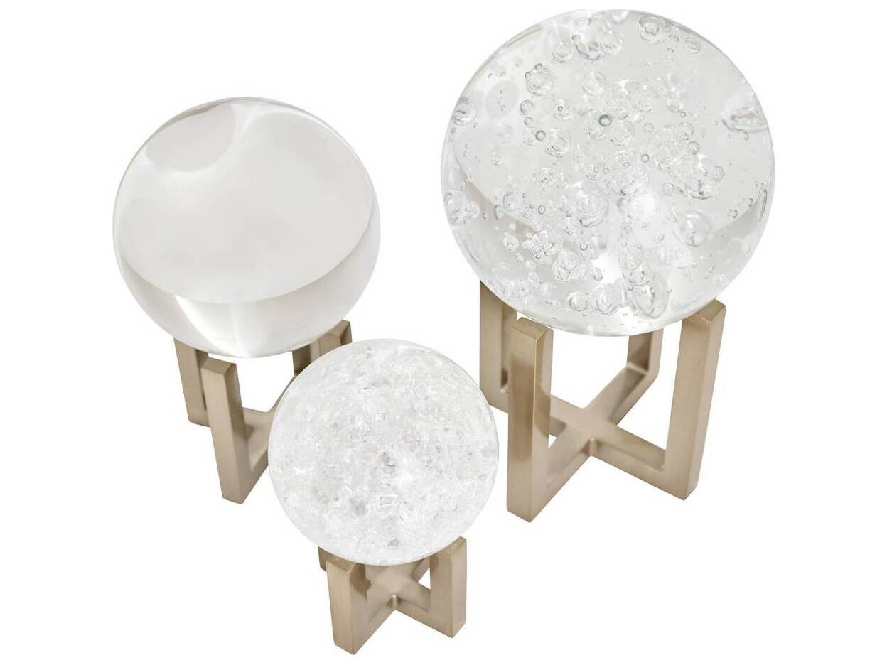 Arteriors Home Macarthur Clear Sculpture Set of 3