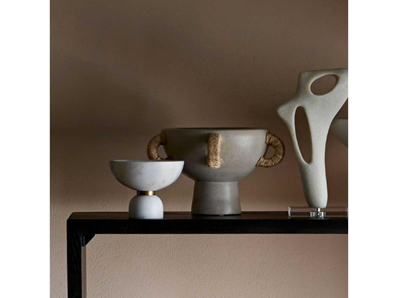 Arteriors Home Tate White Marble Centerpiece