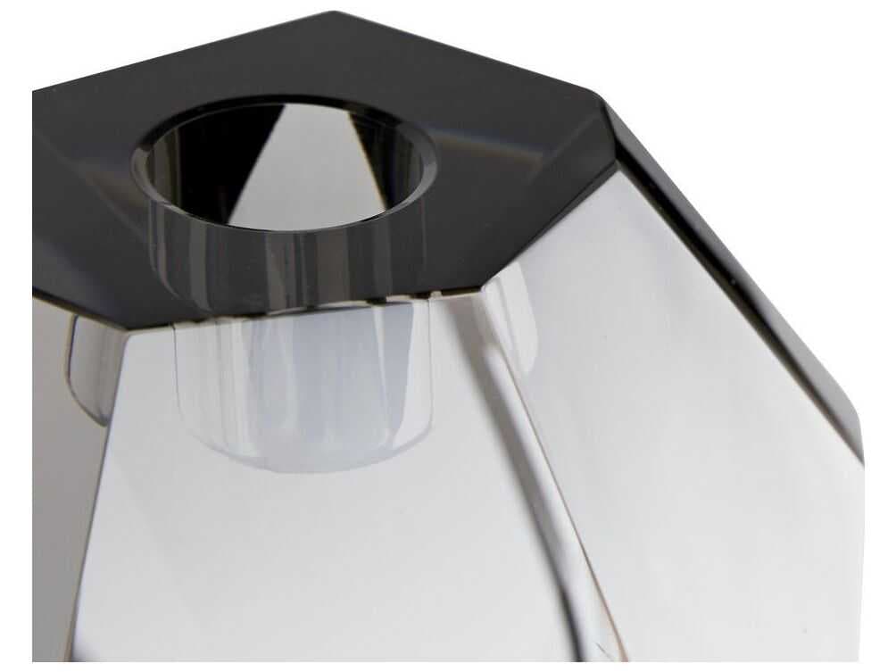 Arteriors Home Violet Tinted Crystal Candle Holder Set of 3