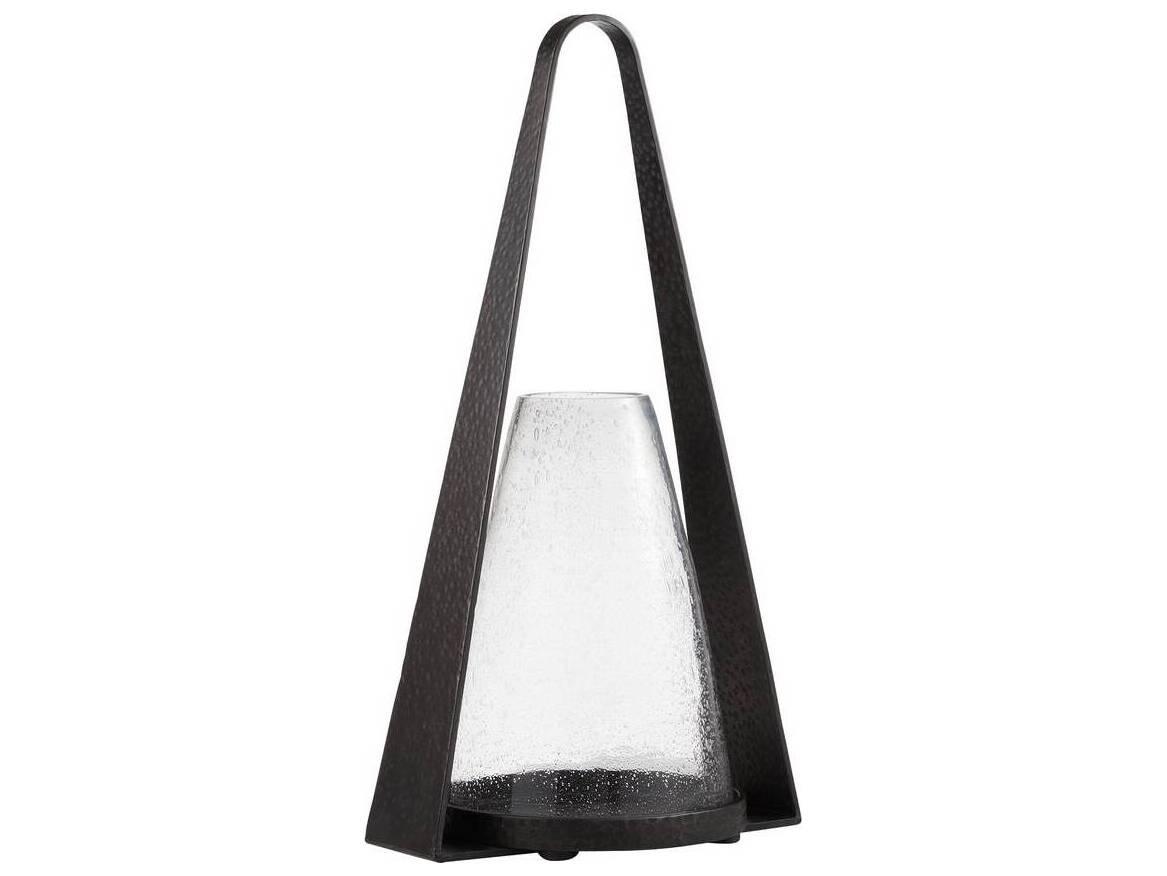 Arteriors Home Clear Blackened Iron Candle Holder