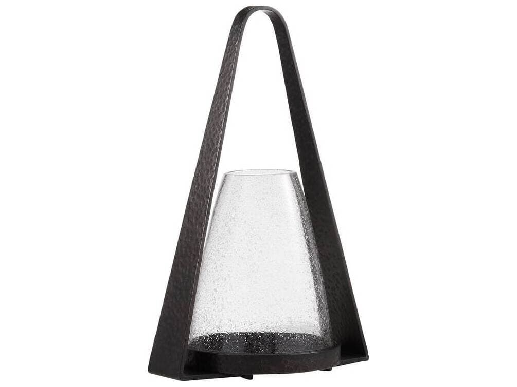 Arteriors Home Clear Blackened Iron Candle Holder