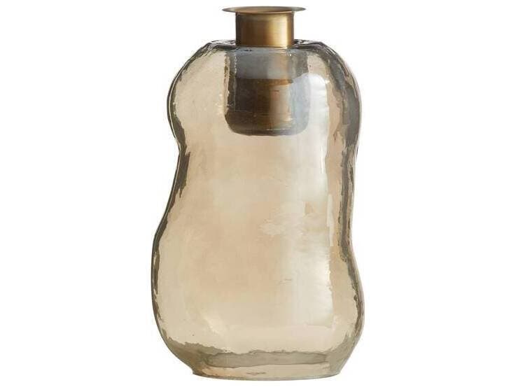 Arteriors Home Smoke Luster Antique Brass Candle Holder