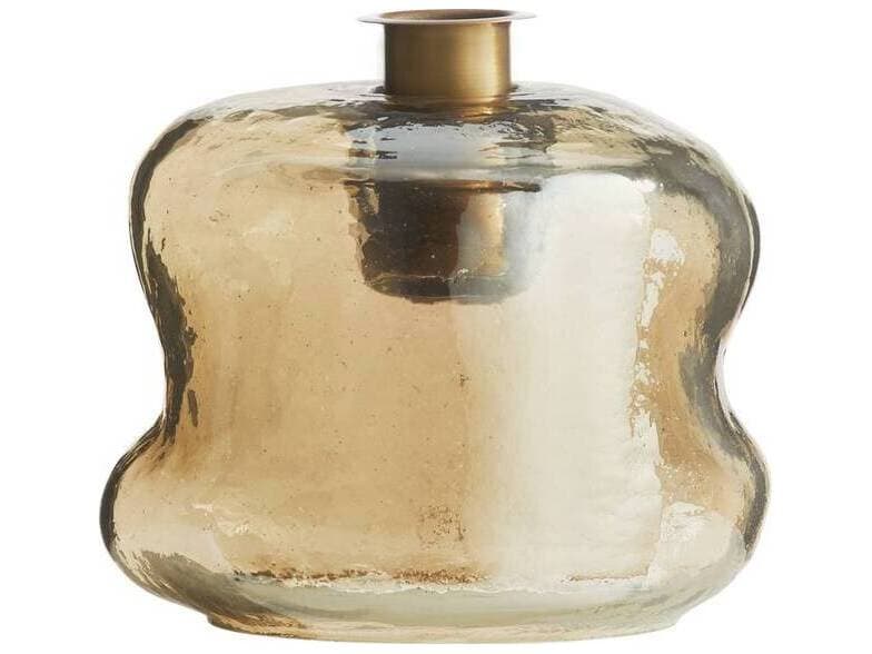 Arteriors Home Smoke Luster Antique Brass Candle Holder
