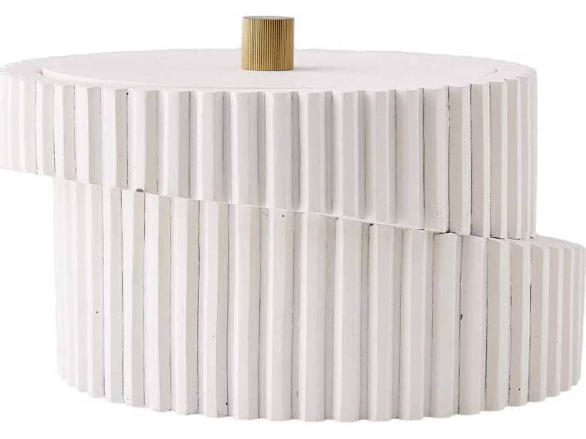 Arteriors Home Whittaker Ivory Antique Brass Decorative Accent