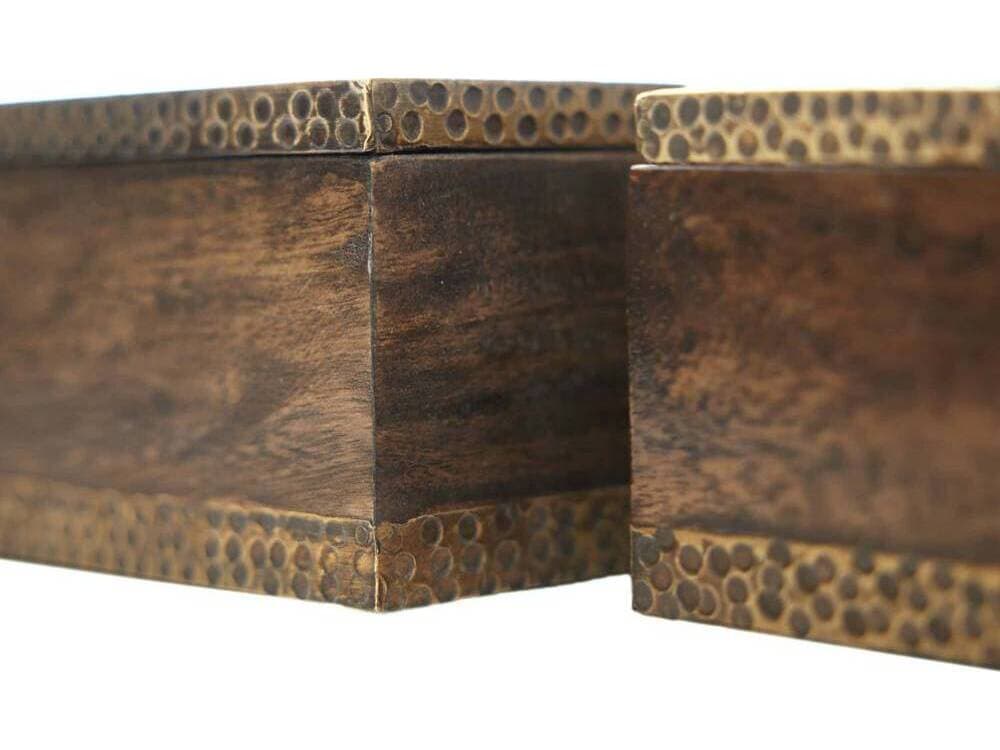 Arteriors Home Dark Walnut Antique Brass Decorative Accent