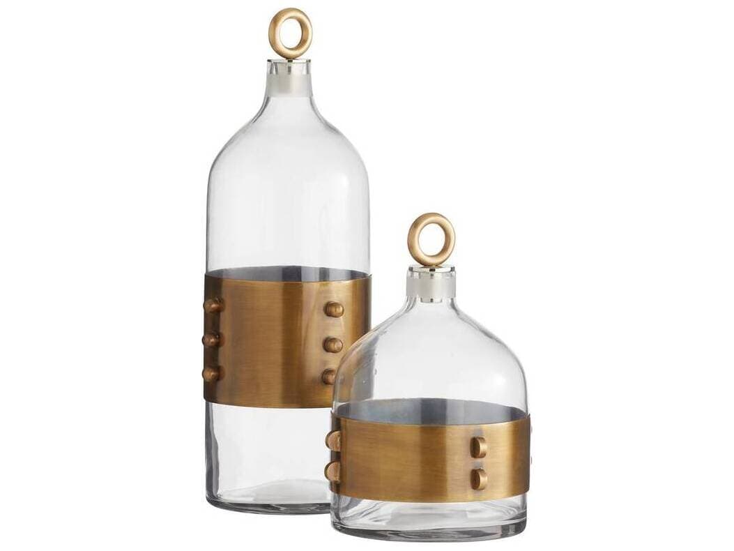 Arteriors Home Clear Antique Brass Decorative Accent