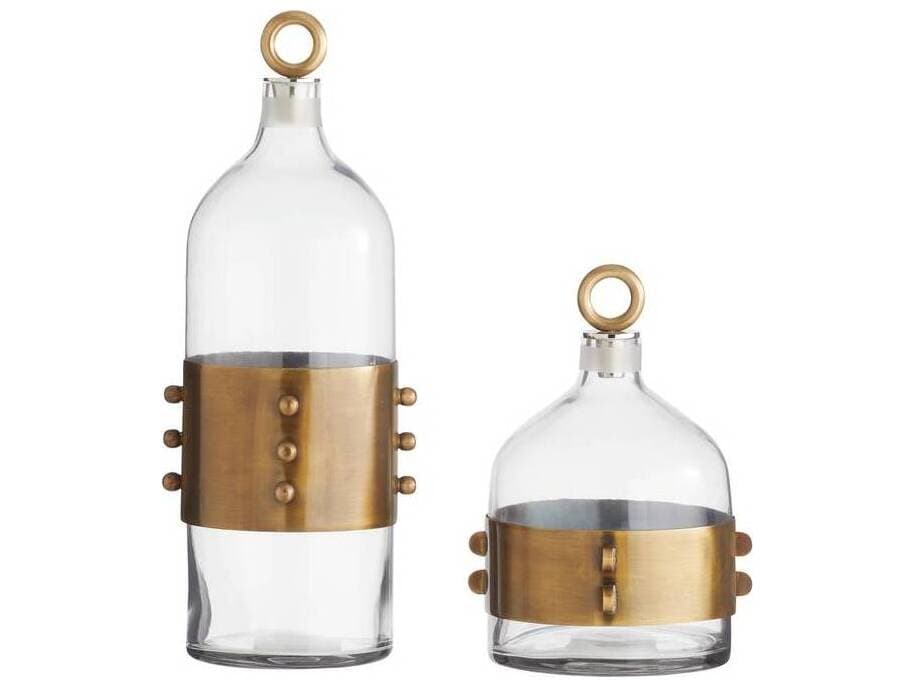 Arteriors Home Clear Antique Brass Decorative Accent