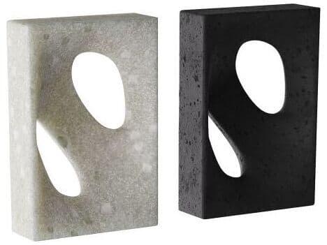 Arteriors Home Charcoal Ivory Bookend