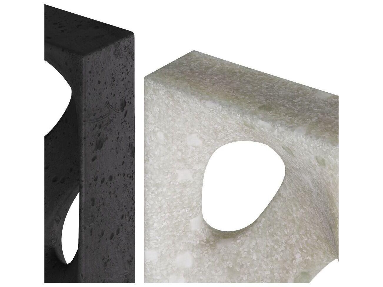 Arteriors Home Charcoal Ivory Bookend