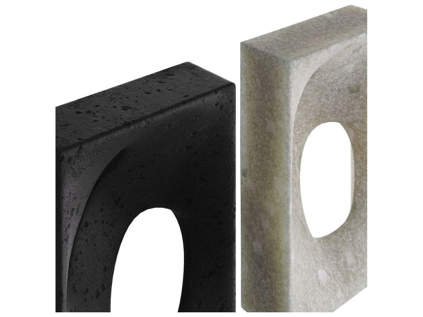 Arteriors Home Charcoal Ivory Bookend