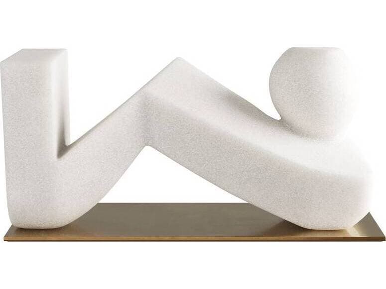 Arteriors Home Ivory Antique Brass Sculpture