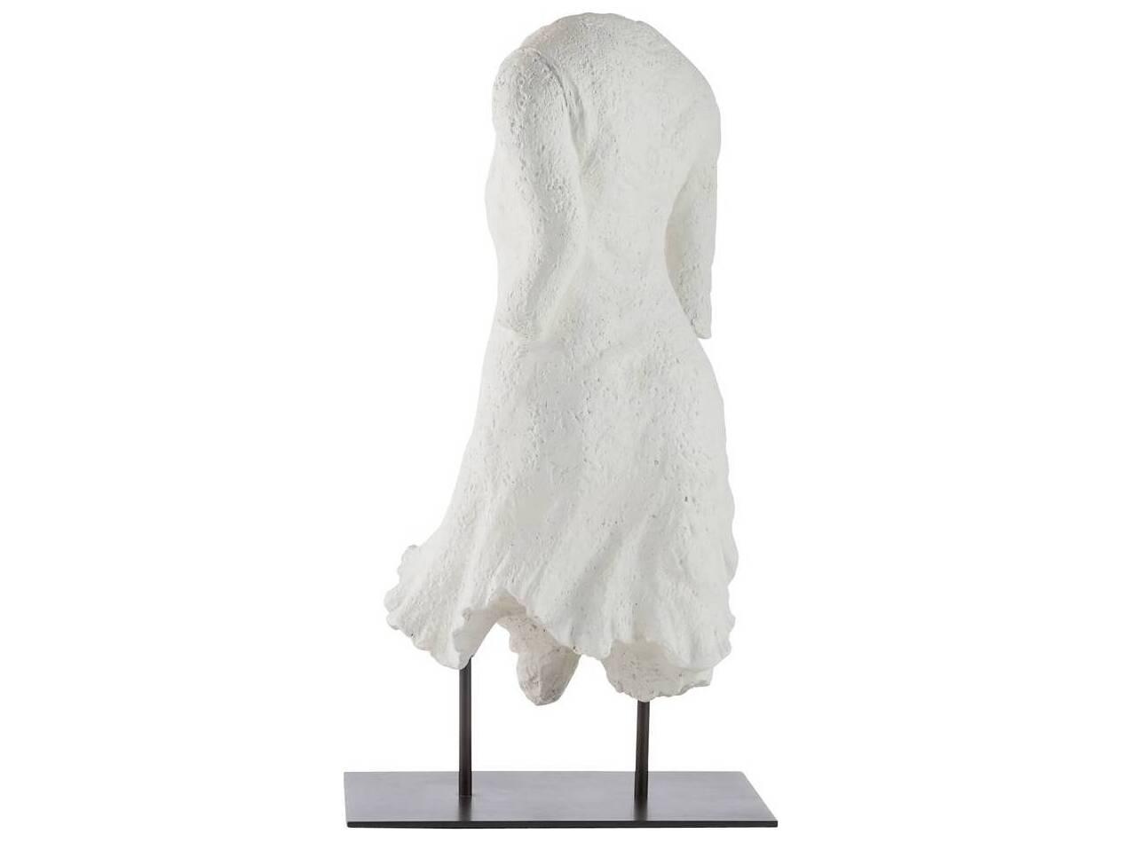 Arteriors Home Matte White Plaster English Bronze Sculpture