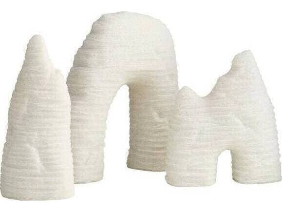 Arteriors Home Isla Ivory White Sculptures Set of 3