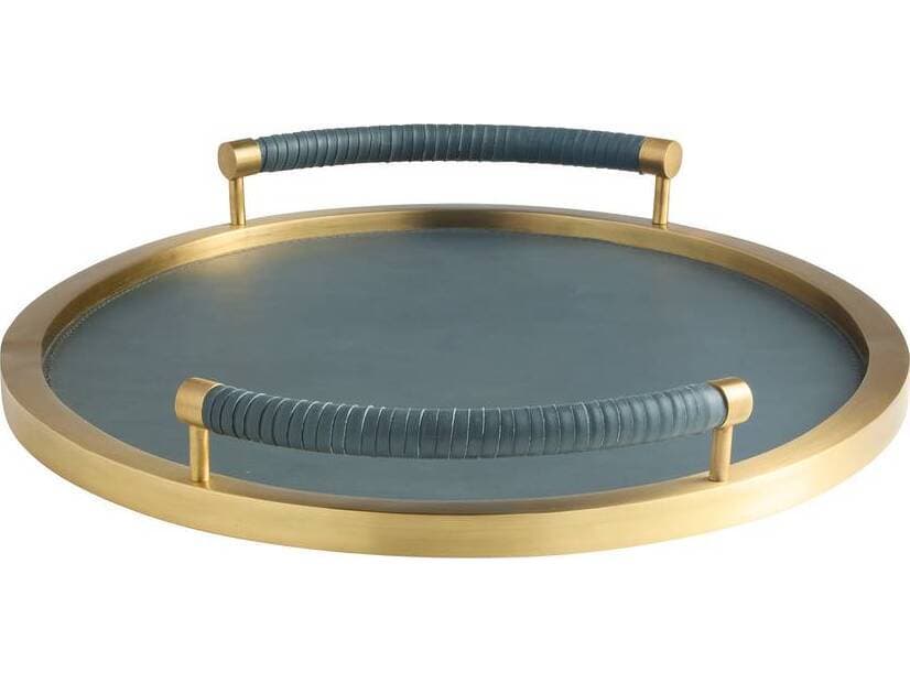 Arteriors Home Antique Brass Slate Serving Tray