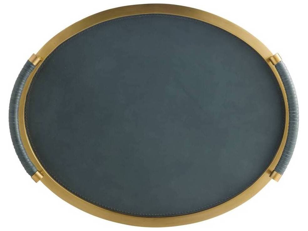 Arteriors Home Antique Brass Slate Serving Tray
