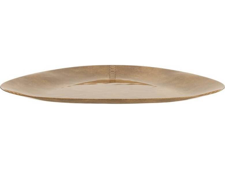 Arteriors Home Vintage Brass Natural Serving Tray