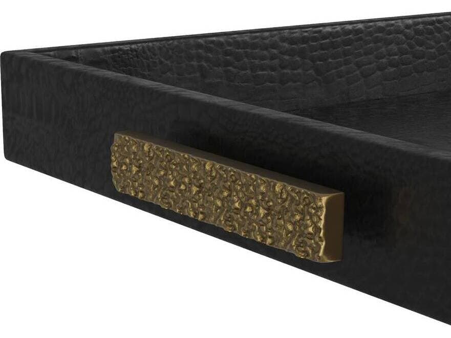 Arteriors Home Black Vintage Brass Serving Tray