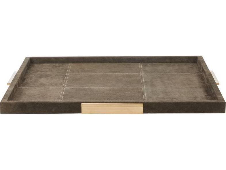 Arteriors Home Moss Gray Antique Brass Serving Tray