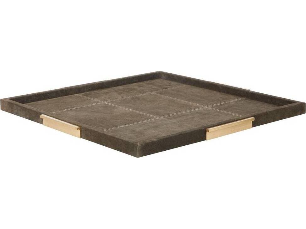 Arteriors Home Moss Gray Antique Brass Serving Tray