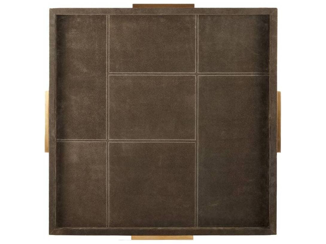 Arteriors Home Moss Gray Antique Brass Serving Tray