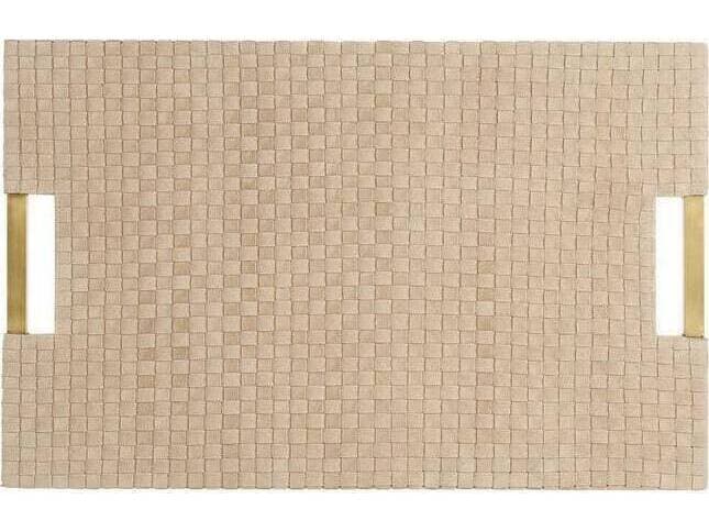 Arteriors Home Kellen Taupe Antique Brass Brown Gold Serving Tray