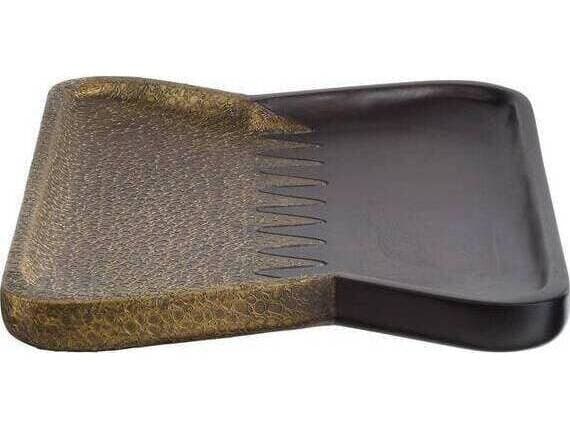 Arteriors Home Kolby Antique Brass Umber Gold Brown Serving Tray