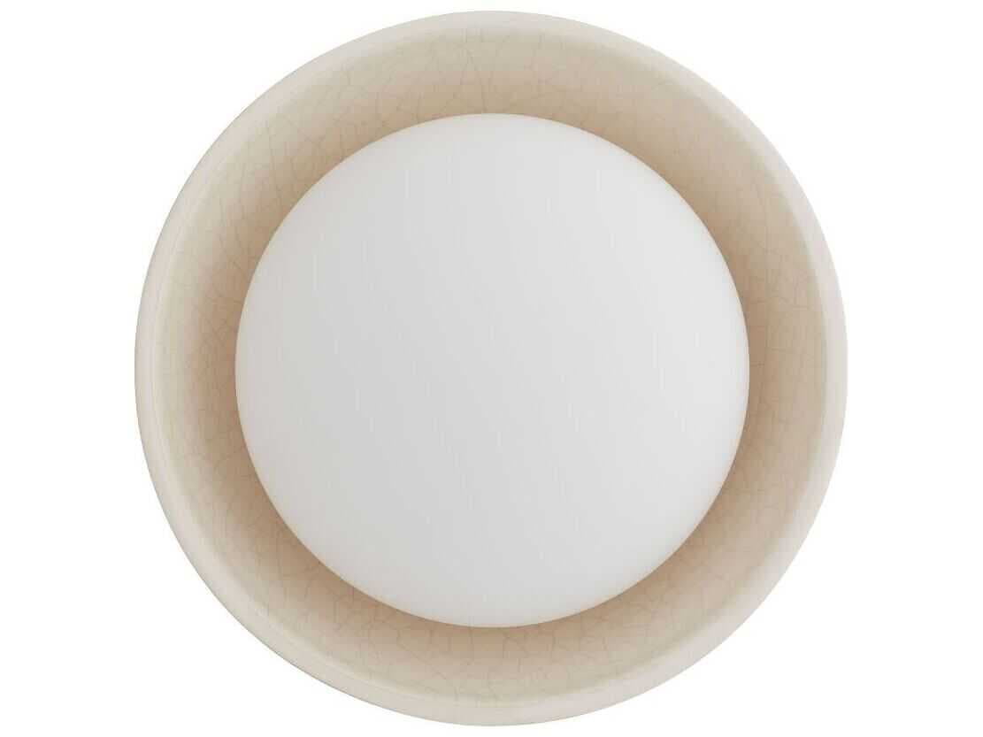 Arteriors Home Glaze 1-Light Blackened Steel Off White Wall Sconce