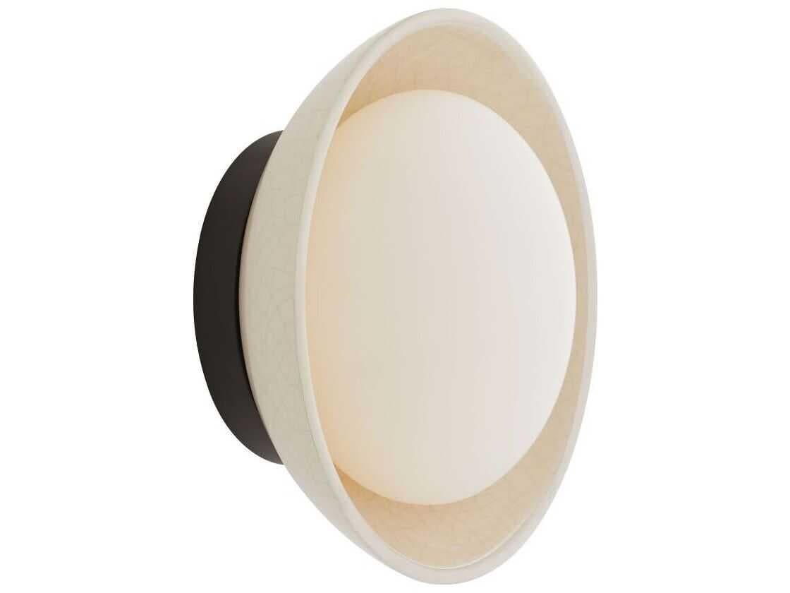 Arteriors Home Glaze 1-Light Blackened Steel Off White Wall Sconce