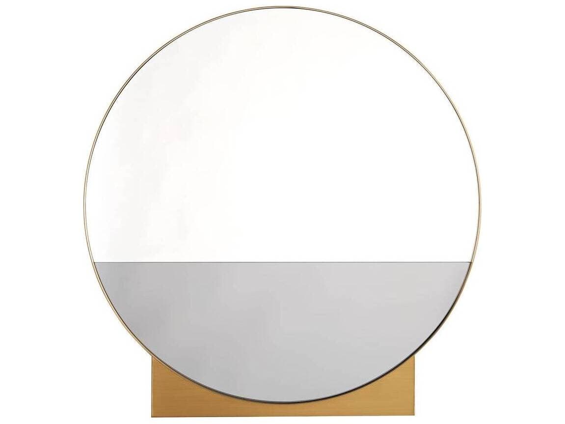 Arteriors Home Antique Brass Wall Mirror Round