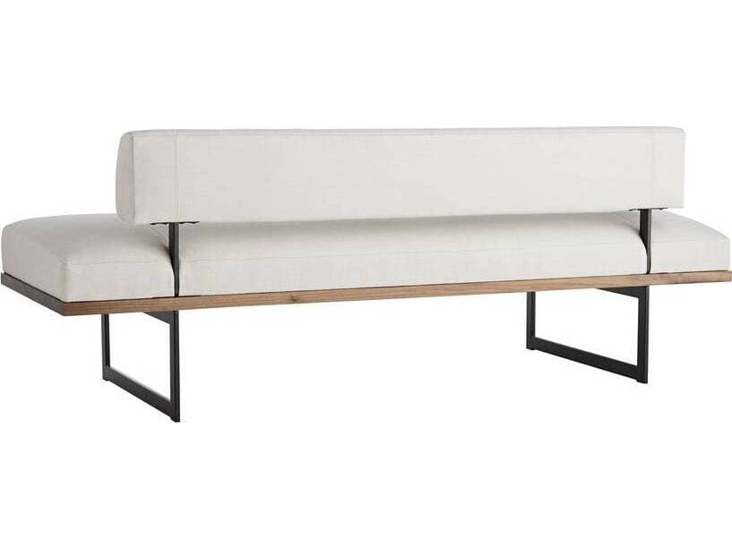 Arteriors Home Tuck Bone Jacobean White Upholstered Accent Bench