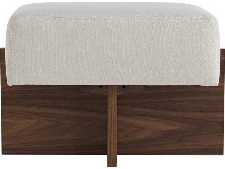 Arteriors Home Tuck Bone Jacobean White Upholstered Ottoman