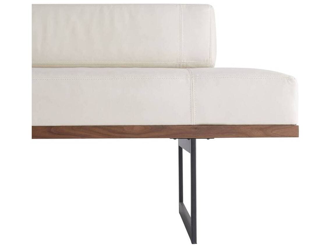 Arteriors Home Tuck Ivory Jacobean White Leather Accent Bench