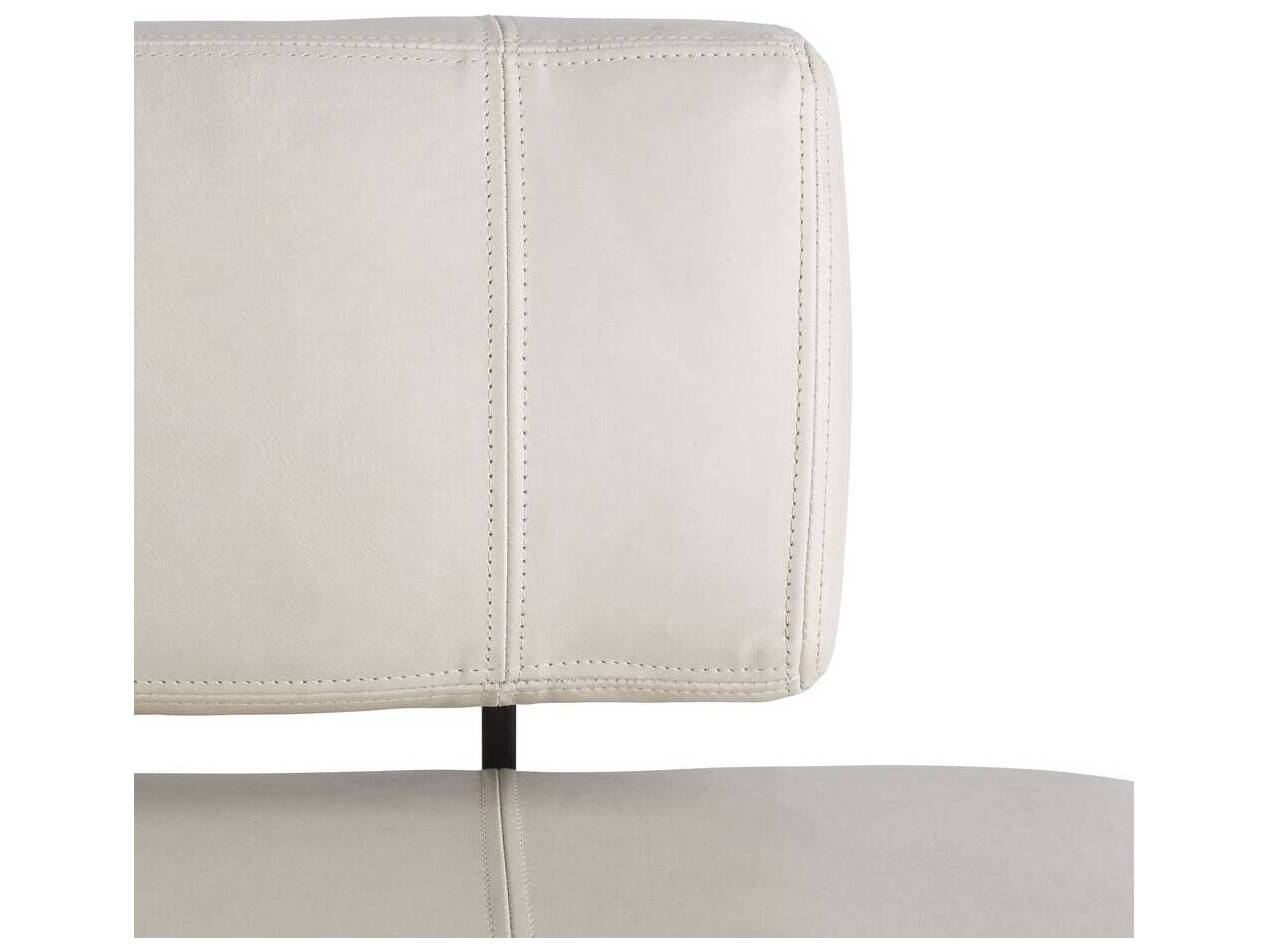 Arteriors Home Tuck Ivory Jacobean White Leather Accent Bench