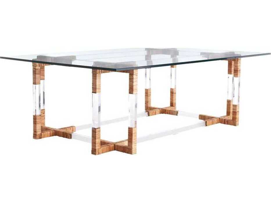 Arteriors Home Corset Rectangular Clear Glass Coffee Table