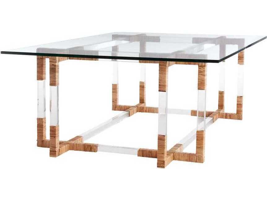 Arteriors Home Corset Rectangular Clear Glass Coffee Table