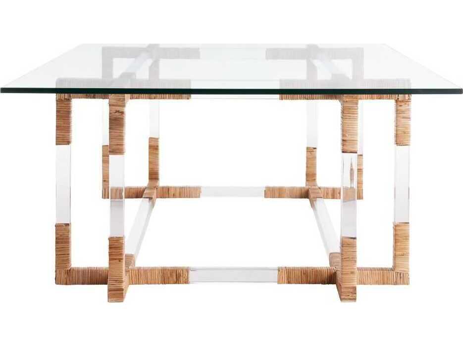 Arteriors Home Corset Rectangular Clear Glass Coffee Table