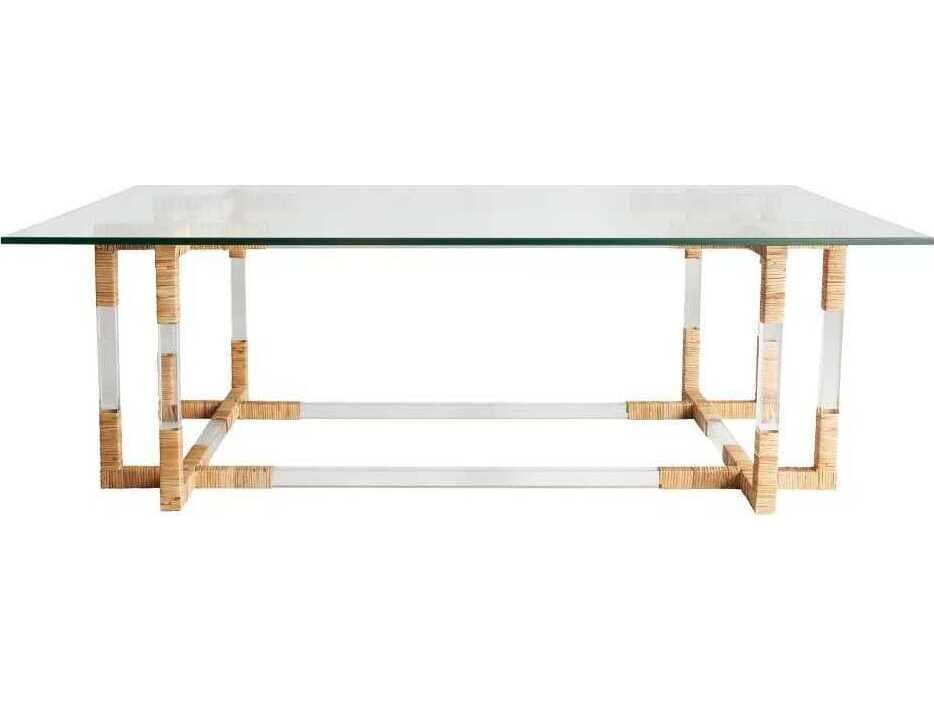 Arteriors Home Corset Rectangular Clear Glass Coffee Table