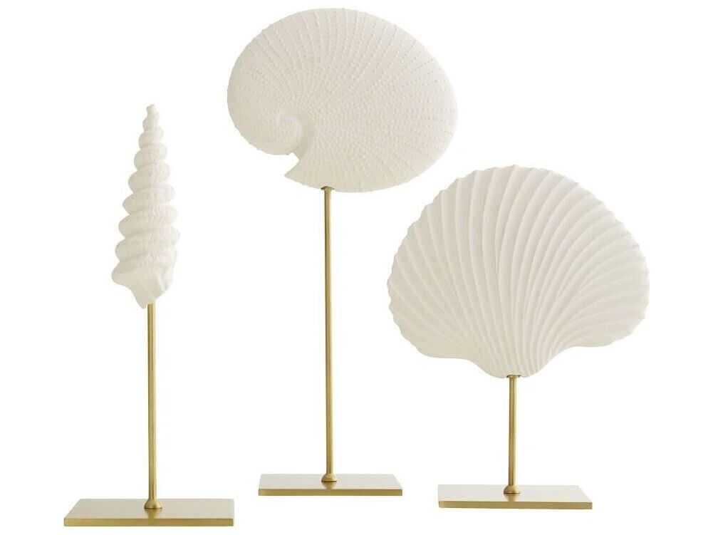 Arteriors Home Shell White Sculpture Set of 3