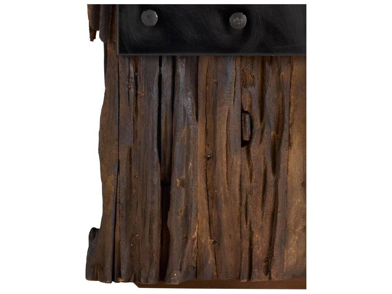 Arteriors Home Anvil Round Metal Dark Waxed End Table