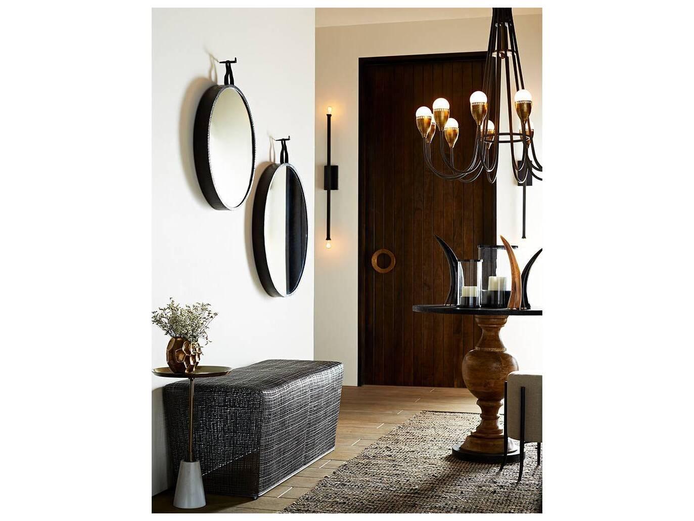 Arteriors Home Barry Dixon Natural White Upholstered Ottoman