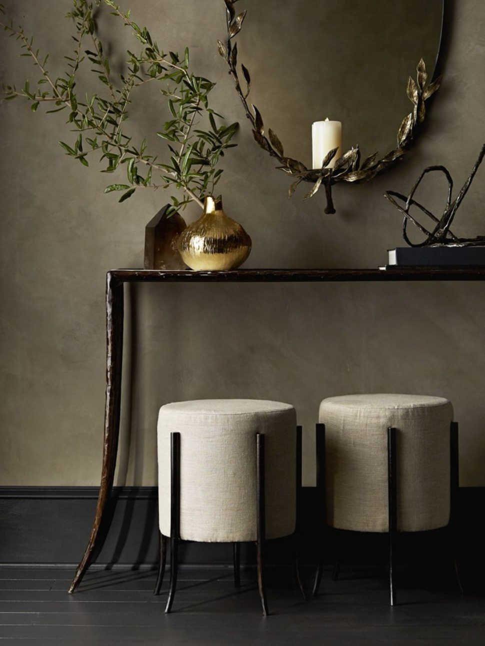 Arteriors Home Barry Dixon Natural White Upholstered Ottoman