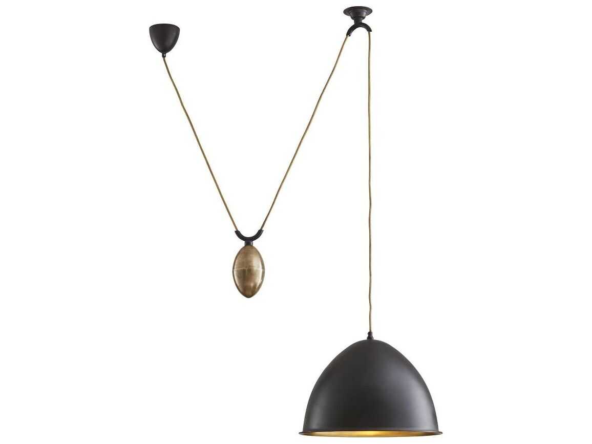 Arteriors Home Egg 1-Light Bronze Antique Brass Pendant