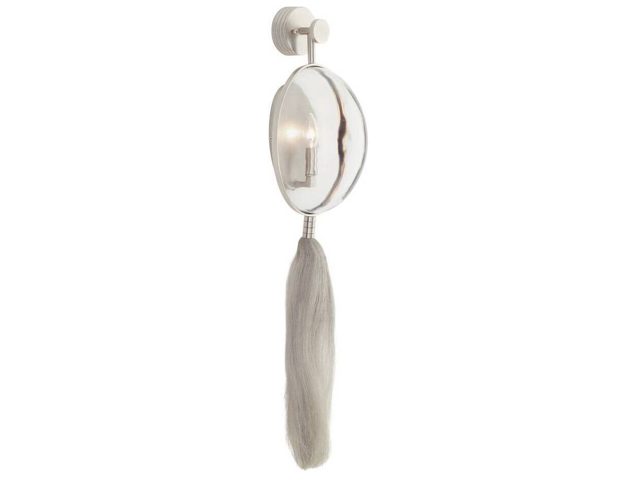 Arteriors Home Aramis 1-Light White Bronze Clear Wall Sconce