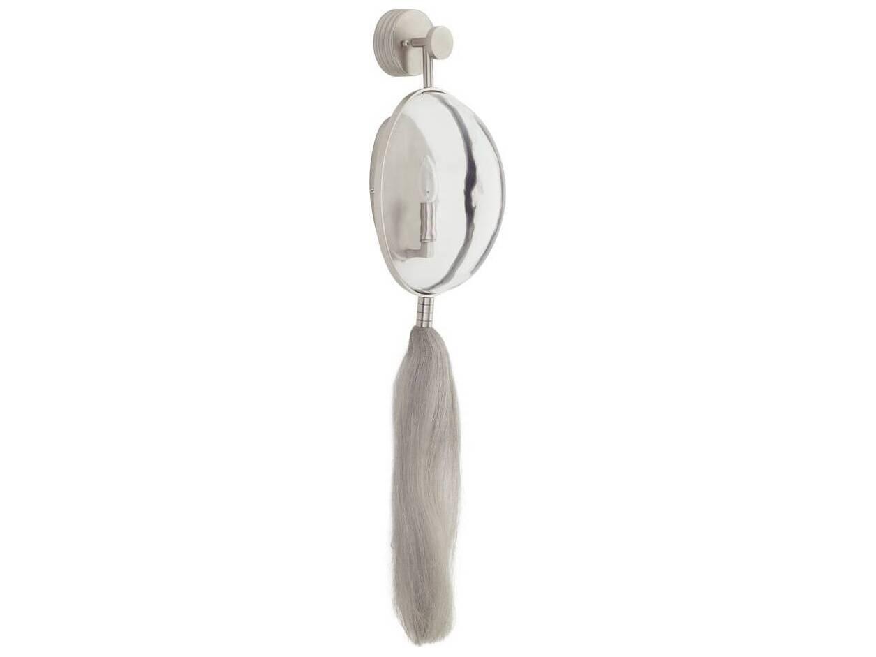Arteriors Home Aramis 1-Light White Bronze Clear Wall Sconce